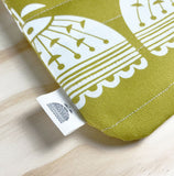 14” Handquilted Laptop or Sketchbook Case | Yellow Flower Design | British Made