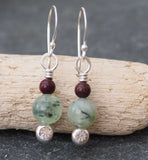 Semi-Precious Bead Dangle Earrings