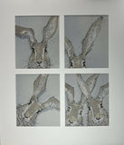 Hares in a Photo Booth - Original Watercolour Painting