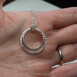 Silver Hoop Pendant Necklace