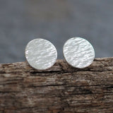 Silver Shimmer Stud Earrings