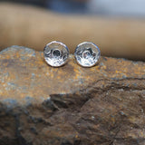 Domed Silver Stud Earrings