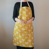 Cow Parsley Ochre - Organic Cotton Apron