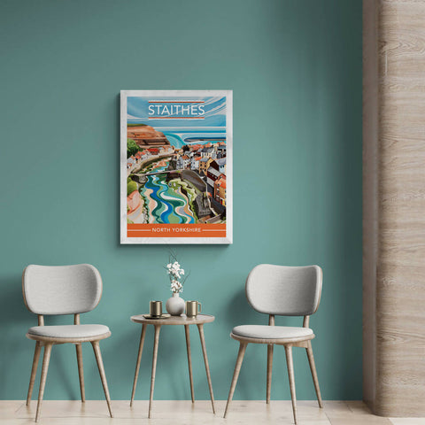 Staithes Travel Poster