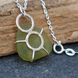 The Hug - Sterling Silver Sea Glass Pendant Necklace