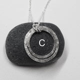 Silver Hoop Pendant Necklace