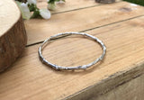 Chunky Silver Twig Bangle by Curious Magpie (6)