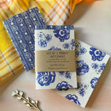 Indigo Blooms A6 Pocket Notebook Set