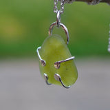 The Hug - Sterling Silver Sea Glass Pendant Necklace