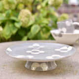 Big Blossom Pedestal Cake Stand - Handmade - Painted Porcelain