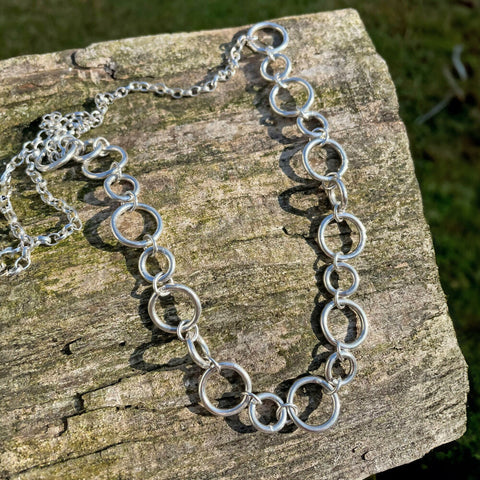 Sterling Silver Circles Necklace