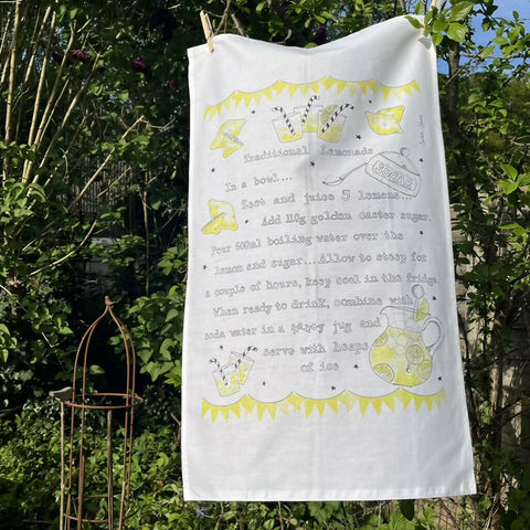 Lemonade Recipe Tea Towel