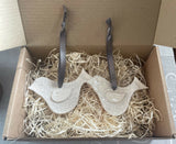 Christmas Decorations, Doves - Handmade Ceramic