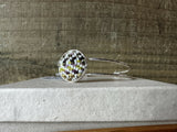 Elderberry Painted Weft Diamond - British Wool Small Bangle
