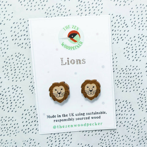 Lion Earrings