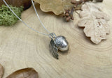 Silver Acorn & Oak Leaf Necklace by Curious Magpie Jewellery (1)