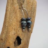 Snowflake Obsidian Earrings