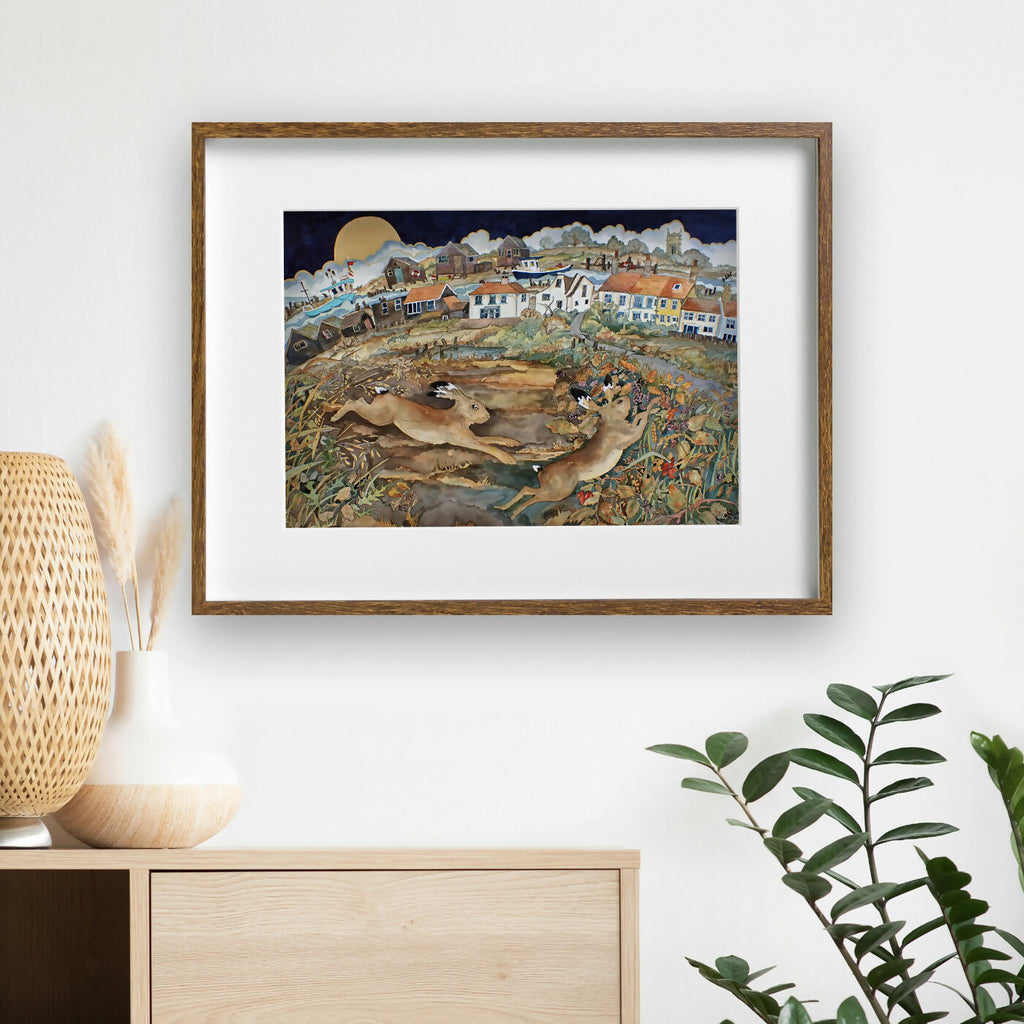 By Bramble And Old Marsh The Hares Did Run, Southwold - Giclee Print