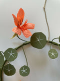 Nasturtium Wreath - Paper Sculpture