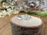 Frosted Silver Leaf Earrings by Curious Magpie Jewellery 5
