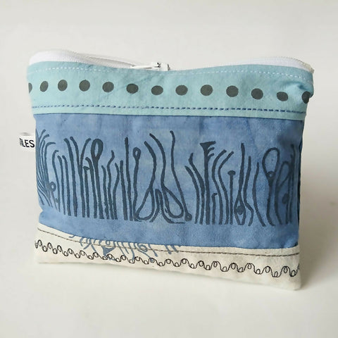 Embroidered Purse - Blue