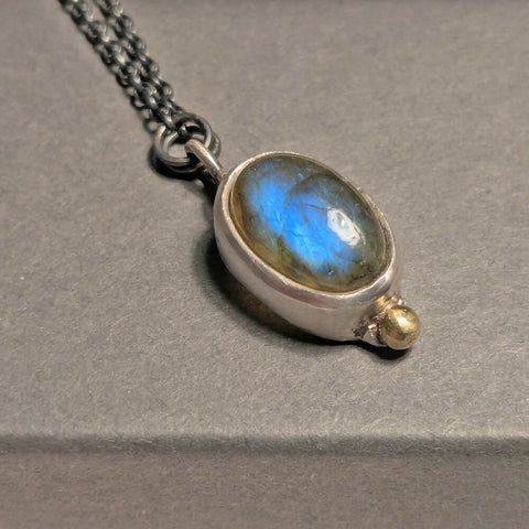 Moody Blue Labradorite Pendant Necklace