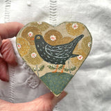 Heart Shaped Hand Painted Wooden Box