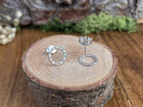 Silver Luna Circle Stud Earrings by Curious Magpie Jewellery 5