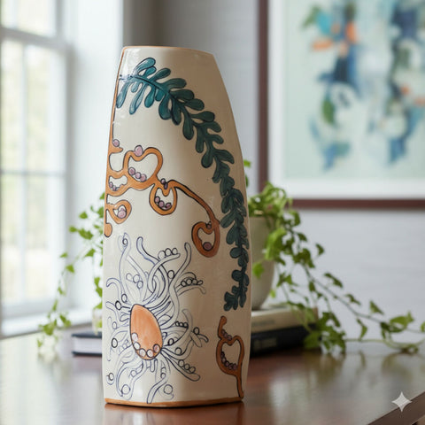 Seeds of Happiness Vase - Handmade Ceramic