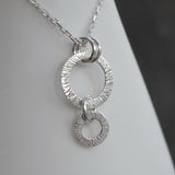Double Ring Pendant Necklace