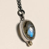Moody Blue Labradorite Pendant Necklace