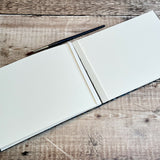 Blue & Bronze Marbled - Handcrafted Watercolour Sketchbook