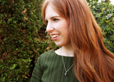 Curious Magpie Silver Pinecone Necklace worn