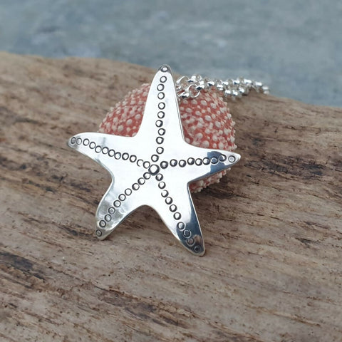 Silver Starfish Pendant - Hallmarked