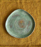 Handmade Olive Green Tea Cup and Saucer