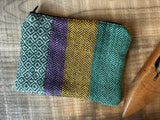 Rectangular British Wool Patchwork - Lined Zip Pouch