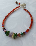 Carnelian Gemstone Fragment Bracelet