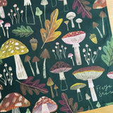 Mushrooms Tea Towel 1 - Freya Snow