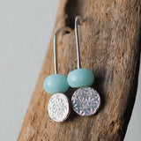 Daisy Cluster Silver Drop Earrings