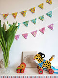 Miniature paper bunting garland nursery
