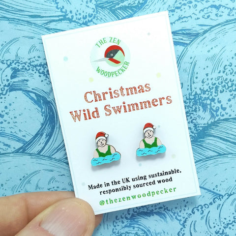 Christmas Swimmer Earrings