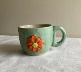 Hand Pinched Ceramic Marigold Flower Cup