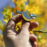 Blue Tit - Hand Painted Brooch