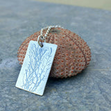 Silver Seaweed Imprint Pendant