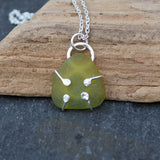 The Hug - Sterling Silver Sea Glass Pendant Necklace