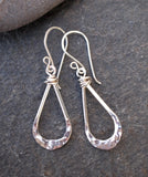Teardrop - Silver Dangle Earrings