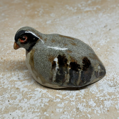 Small Stoneware Game Bird - Handmade Ceramic Sculpture