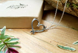 Silver Twig Heart Necklace by Curious Magpie 4