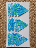 Blue paper bunting