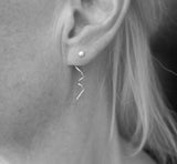 Silver Studs - Recycled Silver Spiral Earrings